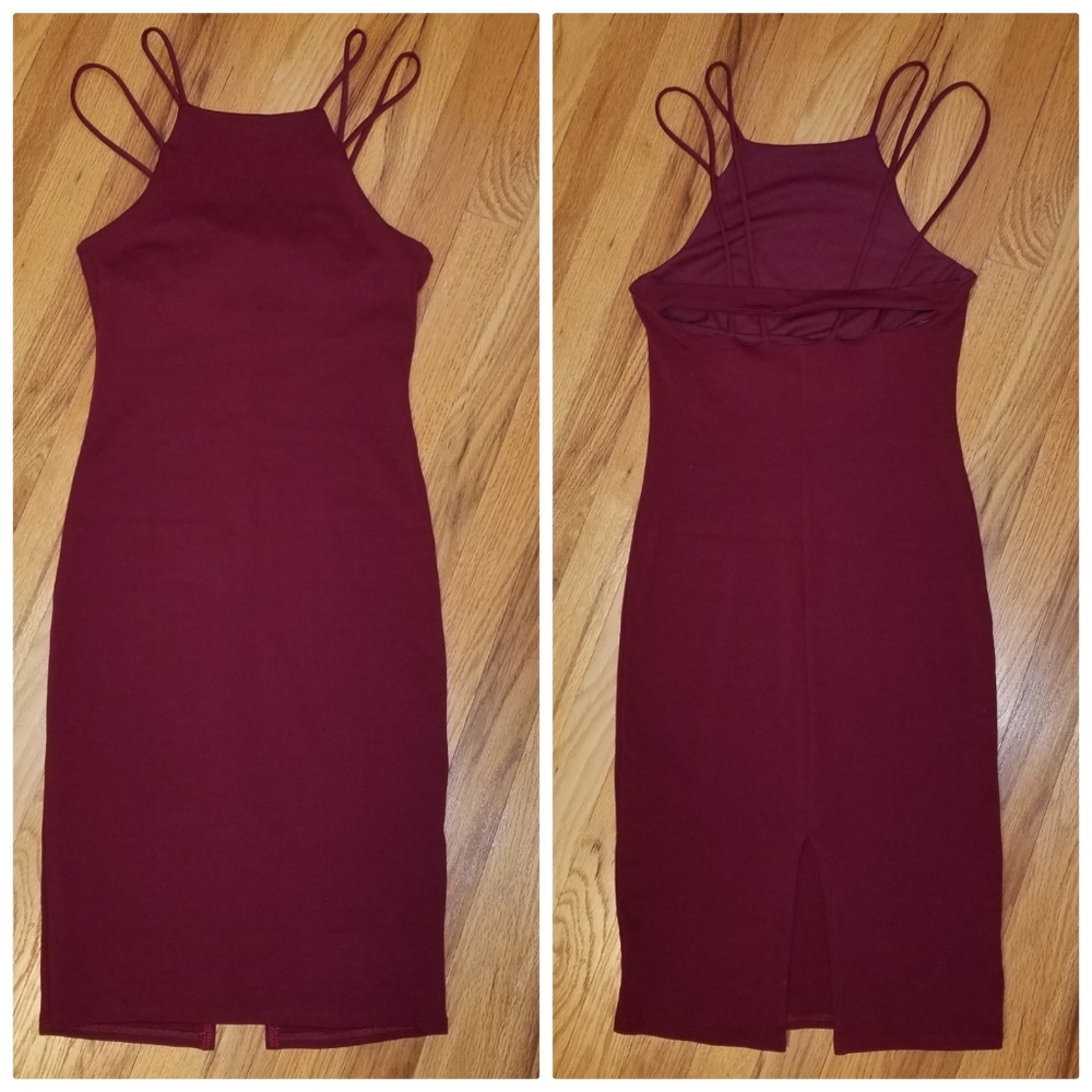 Wine colored dress